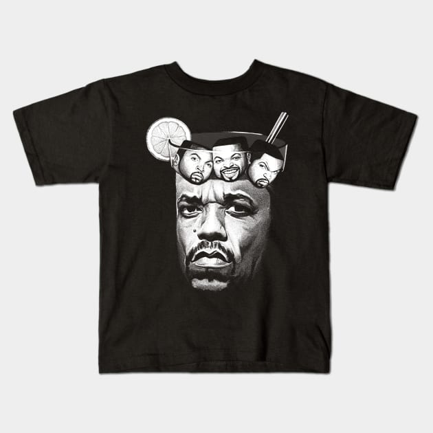 Ice-T with Ice Cube Kids T-Shirt by Riso Art